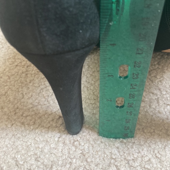 LK Bennett Black Suede Zip Up Block Heel Ankle Boot Size 39 - Picture 7 of 11